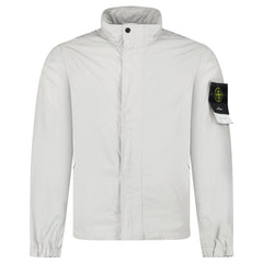 STONE ISLAND MICRO TWILL JACKET IN PEARL GREY