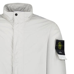 STONE ISLAND MICRO TWILL JACKET IN PEARL GREY