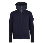 STONE ISLANDNylon Metal Hood Zip-Up Knit Navy