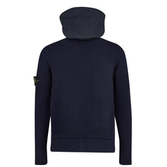 STONE ISLANDNylon Metal Hood Zip-Up Knit Navy