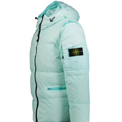 STONE ISLAND QUILTED PADDED JACKET AQUA