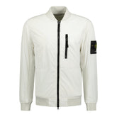 STONE ISLAND SKIN TOUCH BOMBER JACKET ICE WHITE