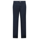 STONE ISLAND STRETCH ORGANIC BROKEN TWILL ‘OLD’ EFFECT CHINO TROUSERS IN NAVY