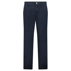 STONE ISLAND STRETCH ORGANIC BROKEN TWILL ‘OLD’ EFFECT CHINO TROUSERS IN NAVY