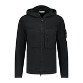 STONE ISLAND 'SUPIMA' ZIP-UP JACKET BLACK