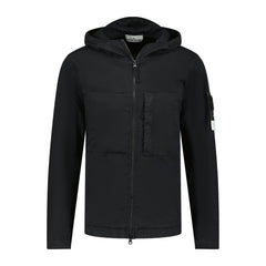 STONE ISLAND 'SUPIMA' ZIP-UP JACKET BLACK