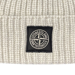 STONE ISLAND WOOL BEANIE GREY