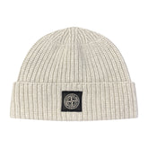 STONE ISLAND WOOL BEANIE GREY