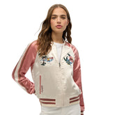 Superdry Womens Suikajan Embroidered Bomber - Rice White