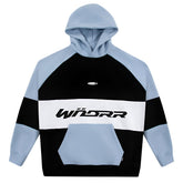 WNDRR Combine Panel Hood Sweat - Black / Air Blue