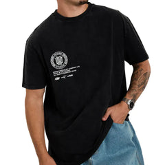 WNDRR Velocity Box Fit Tee - Washed Black