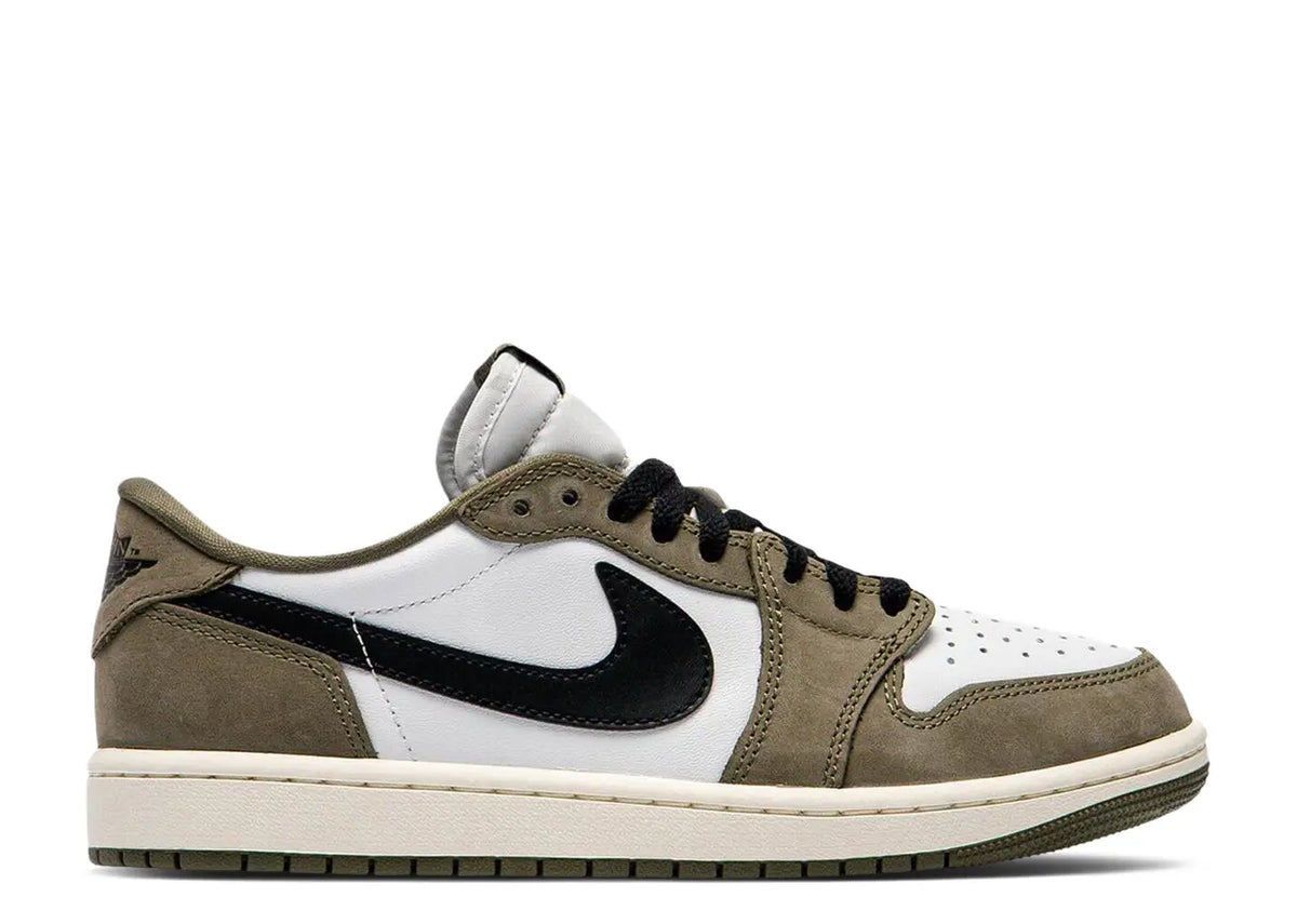 Jordan 1 Retro Low Medium Olive Summit White Sail Black (WORN)
