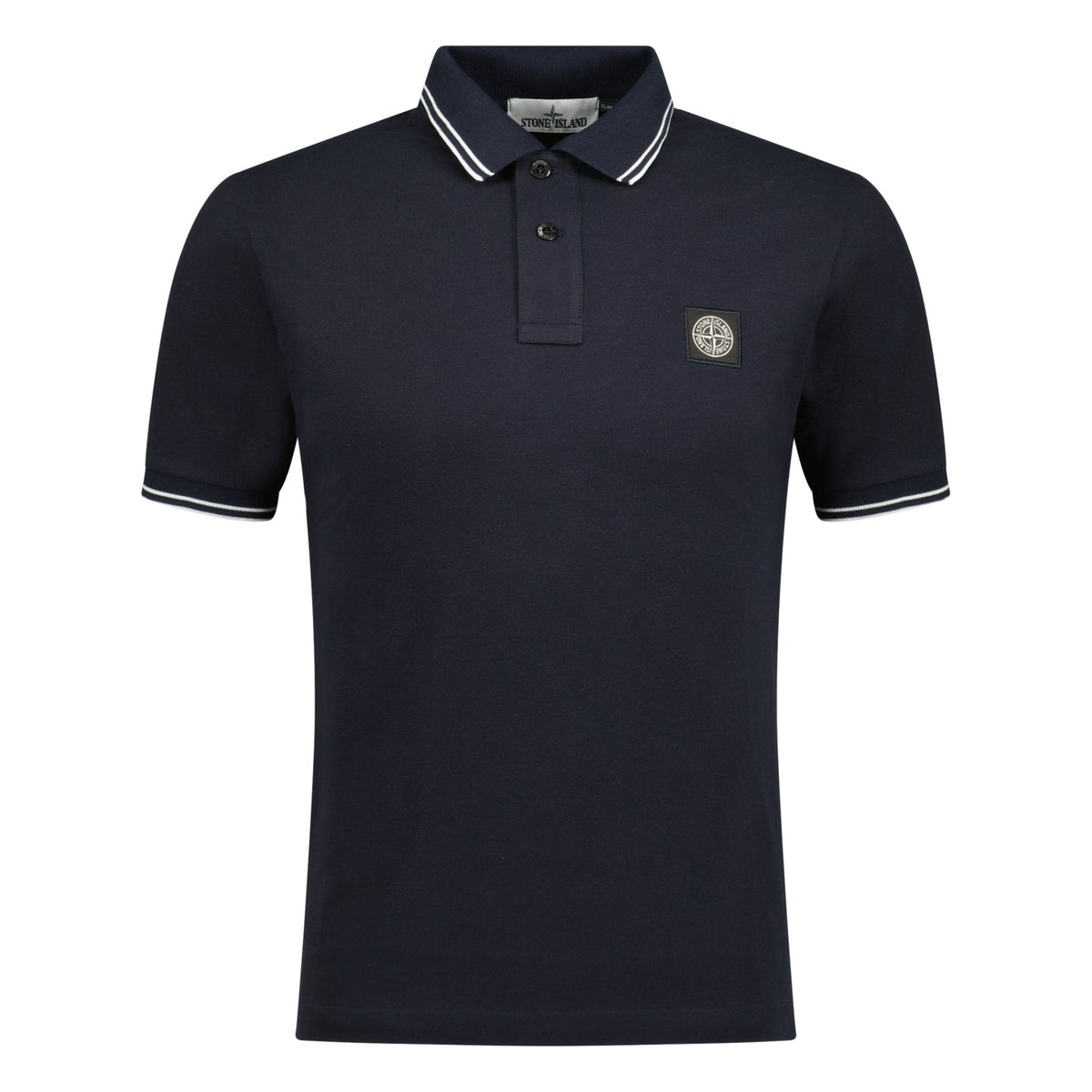 STONE ISLANDCotton Logo Polo T-Shirt Twin Tip Navy