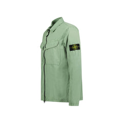 STONE ISLANDBASIC BADGE OVER-SHIRT MINT GREEN