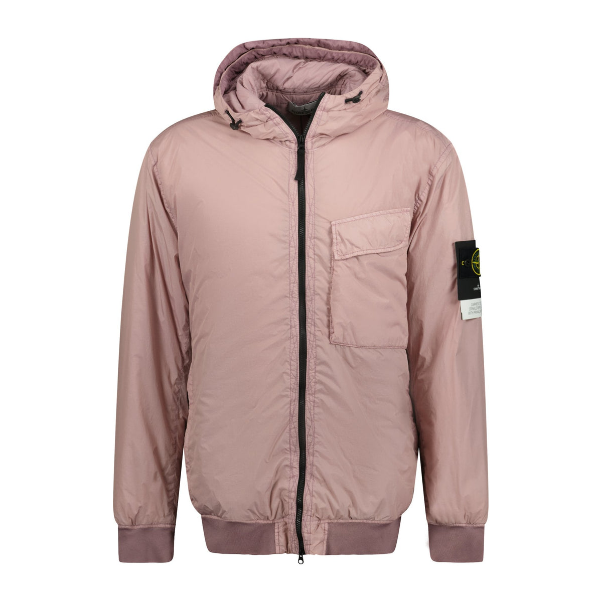 STONE ISLAND GARMENT DYED CRINKLE REPS R-NY PRIMALOFT JACKET PINK