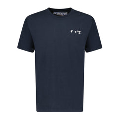 OFF-WHITE LOGO T-SHIRT NAVY BLUE