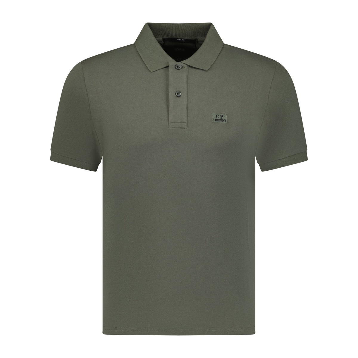 CP COMPANY Short Sleeve Stitch Logo Polo-Shirt Green