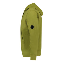 CP COMPANY ARM LENS HOODIE OLIVE GREEN