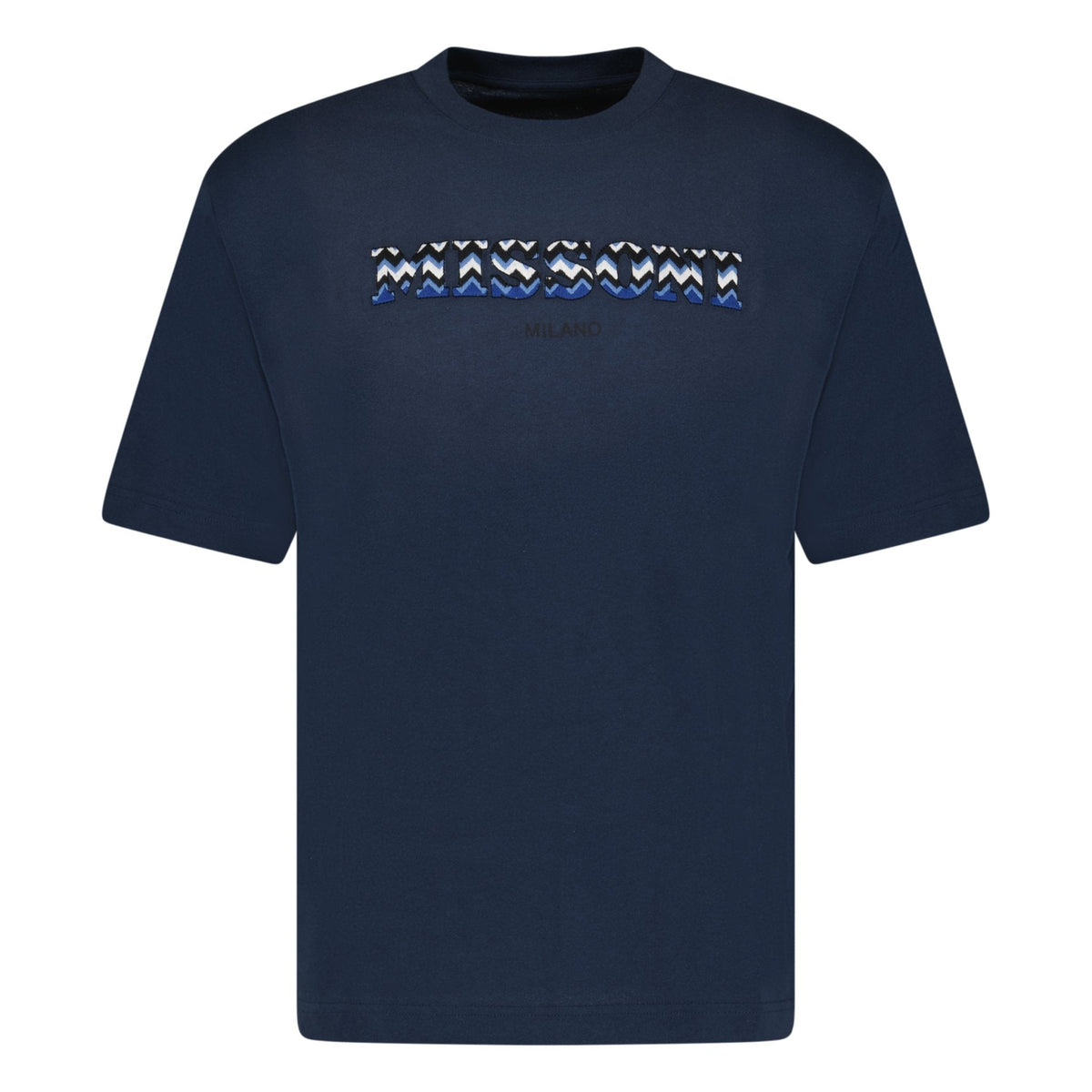 MISSONI CHEST WRITING LOGO T-SHIRT NAVY