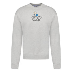 OFF-WHITE LOGO CREW NECK SWEATSHIRT LIGHT GREY