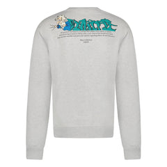 OFF-WHITE LOGO CREW NECK SWEATSHIRT LIGHT GREY
