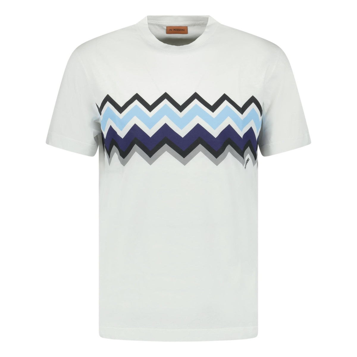MISSONI ZIG ZAG LOGO T-SHIRT WHITE / BLUE