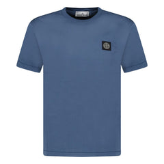 STONE ISLAND LOGO PATCH COTTON T-SHIRT DARK BLUE