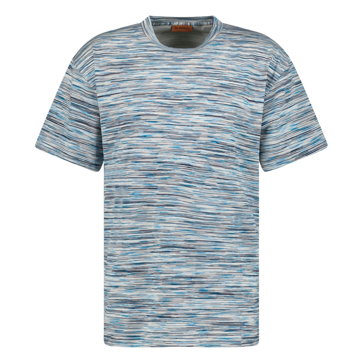 MISSONI PRINTED LINES T-SHIRT LIGHT BLUE