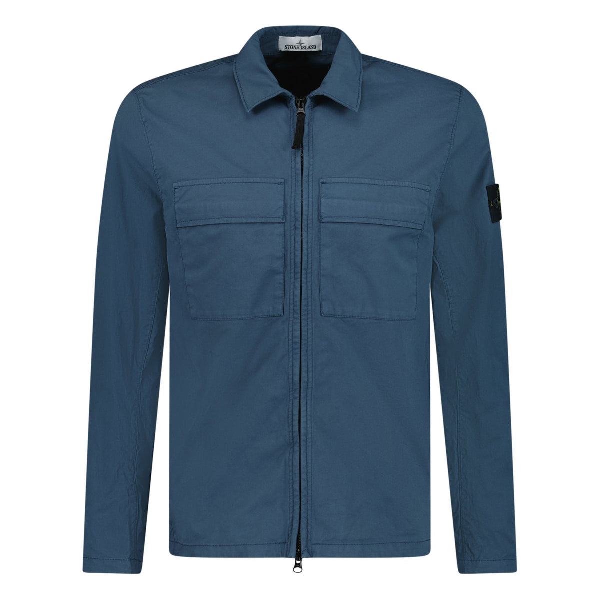 STONE ISLAND ZIP UP OVERSHIRT DARK BLUE