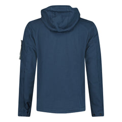 STONE ISLAND ZIP UP HOODED OVERSHIRT JACKET DARK BLUE