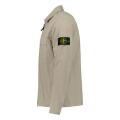 STONE ISLANDZIP UP OVERSHIRT BEIGE