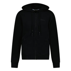 OFF-WHITE OFF DIAG KNITTED ZIP HOODIE BLACK
