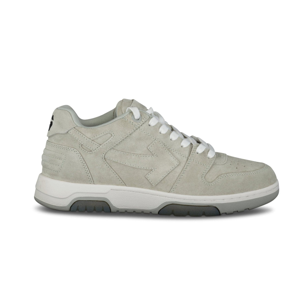 OFF-WHITE OUT OF OFFICE LOW SUEDE TRAINERS GREY
