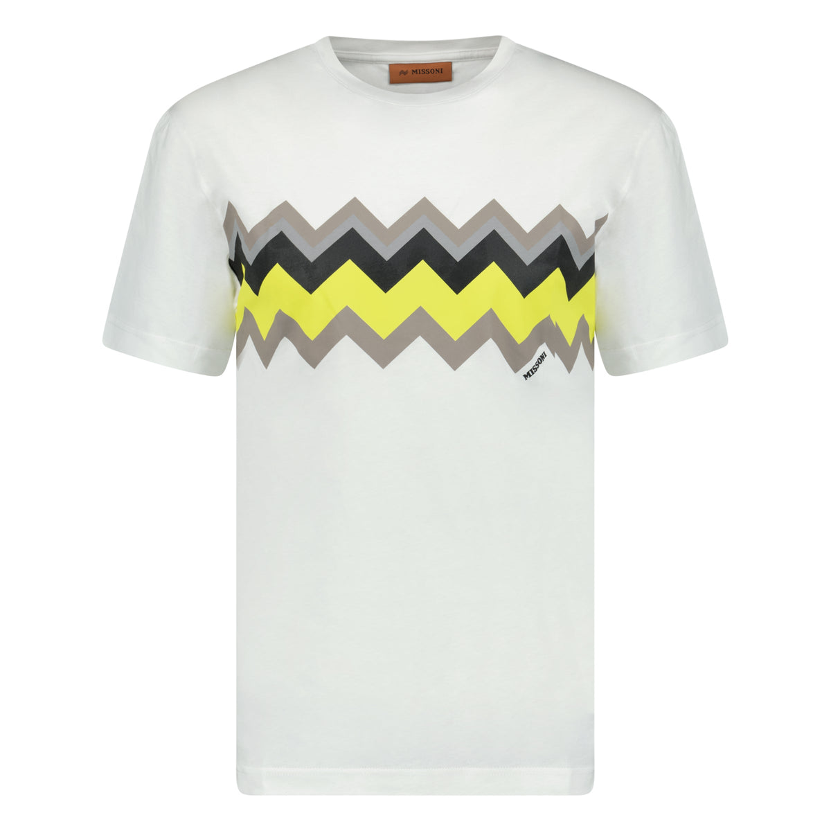 MISSONI ZIG ZAG LOGO T-SHIRT WHITE / YELLOW