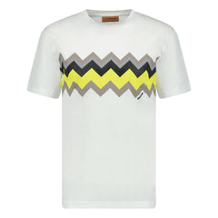 MISSONI ZIG ZAG LOGO T-SHIRT WHITE / YELLOW