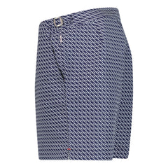 ORLEBAR BROWN BULLDOG GEOMETRIC PRINT SWIM SHORTS BLUE