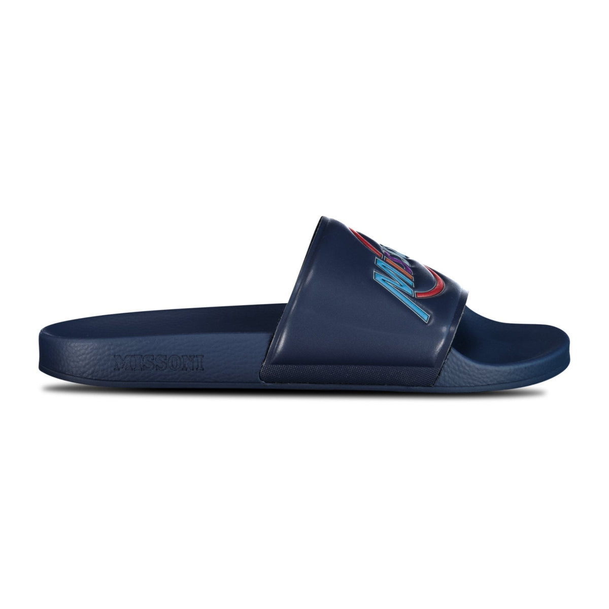 MISSONI POOL SLIDERS NAVY BLUE