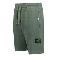 STONE ISLAND OLD TREATMENT BERMUDA SHORTS KHAKI GREEN