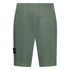 STONE ISLAND OLD TREATMENT BERMUDA SHORTS KHAKI GREEN