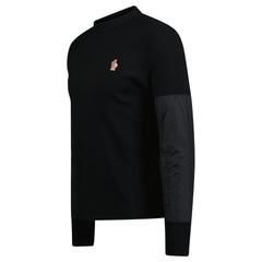 MONCLER CREW NECK KNIT SWEATSHIRT BLACK
