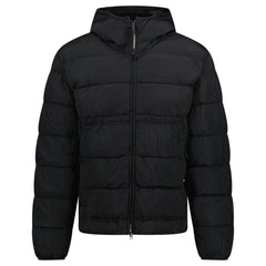 CP COMPANY CHROME R GOGGLE HOODED JACKET BLACK