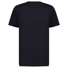 MONCLER TRICOLOUR LOGO MOTIF T-SHIRT NAVY