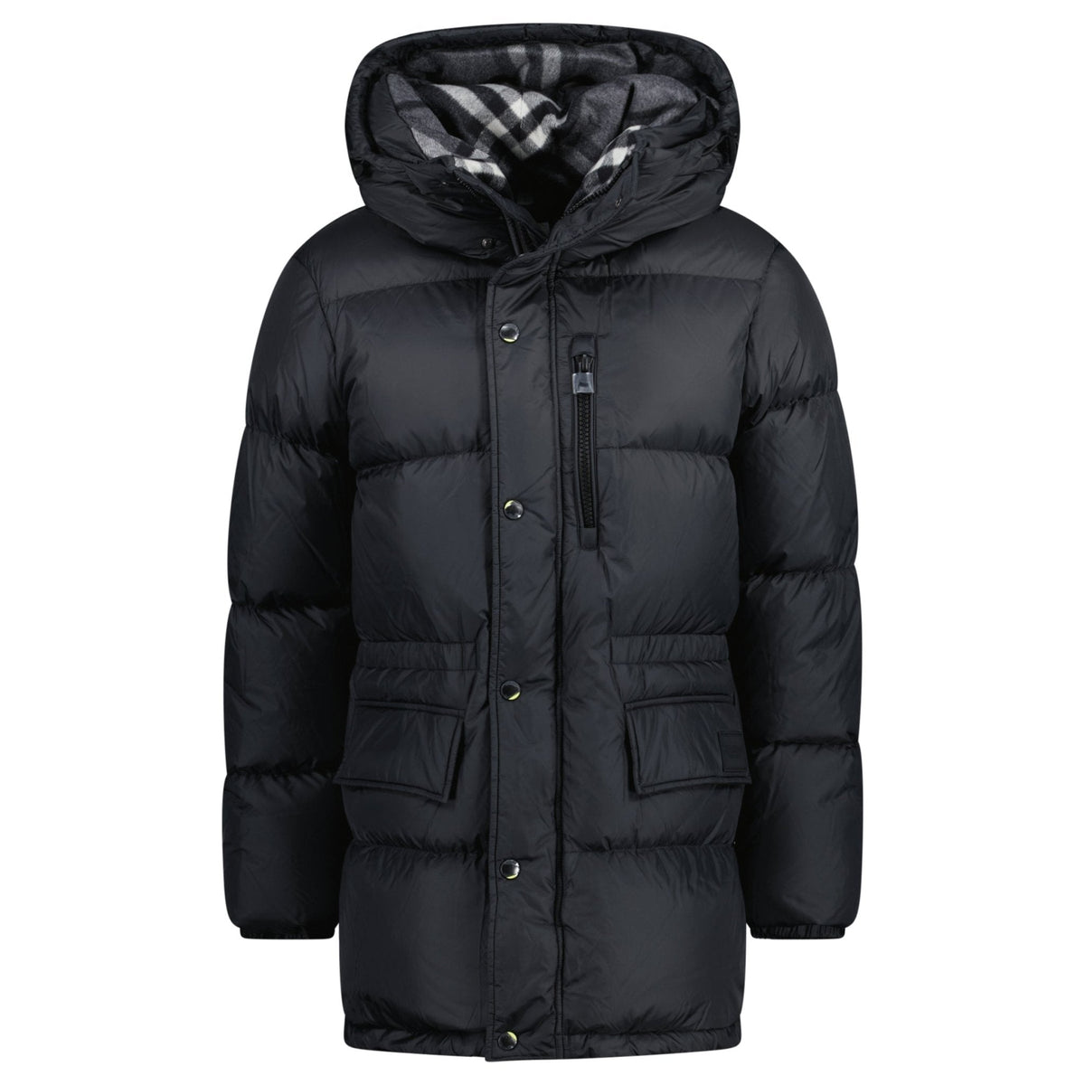 BURBERRY HAWORTH MID LENGTH PUFFER JACKET BLACK