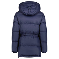 BURBERRY HAWORTH MID LENGTH PUFFER JACKET NAVY BLUE