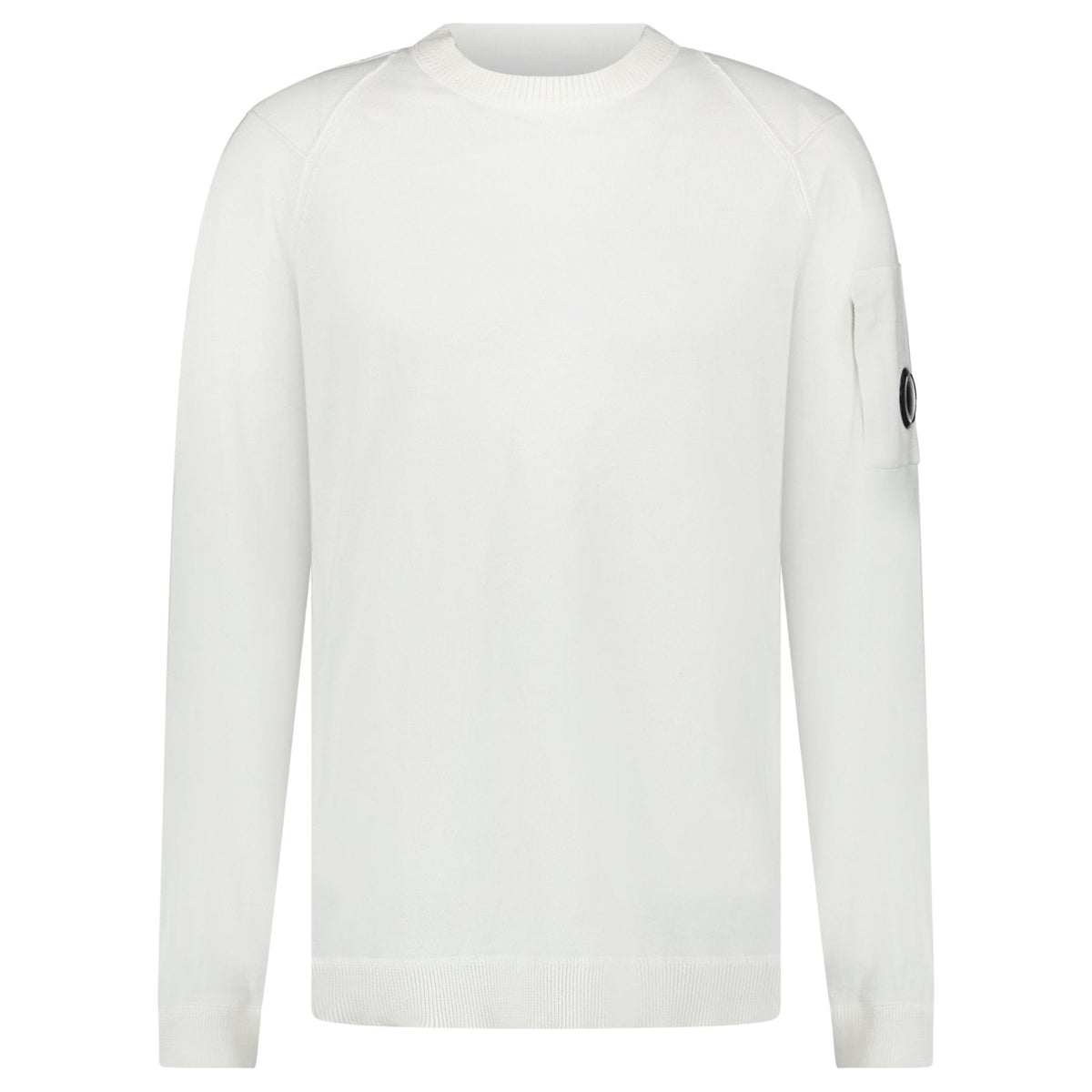 CP COMPANY KNITTED CREW NECK SWEATSHIRT IVORY