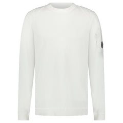 CP COMPANY KNITTED CREW NECK SWEATSHIRT IVORY