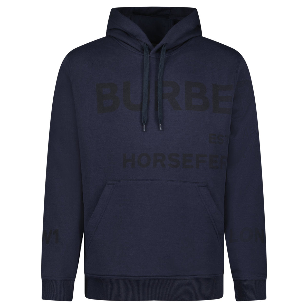 BURBERRY HORSEFERRY PULLOVER HOODIE NAVY BLUE