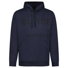 BURBERRY HORSEFERRY PULLOVER HOODIE NAVY BLUE