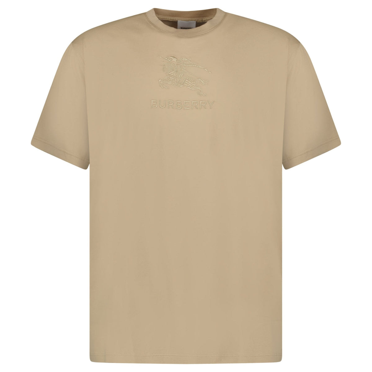 BURBERRY EMBROIDERED LOGO T-SHIRT BEIGE