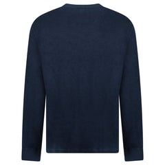 MONCLER EMBROIDERED LOGO SWEATSHIRT NAVY